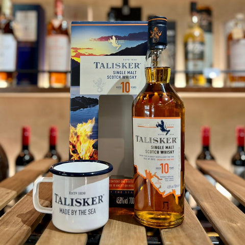 Talisker 10 Year Old Single Malt Scotch Whisky (with Talisker Mug)