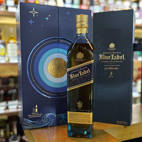 Johnnie Walker Blue Label Blended Scotch Whisky (Giftset with 2 Crystal Glass Tumblers)