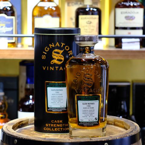 Glenrothes 24 Year Old 1990 by Signatory Vintage Cask Strength Collection Single Malt Scotch Whisky