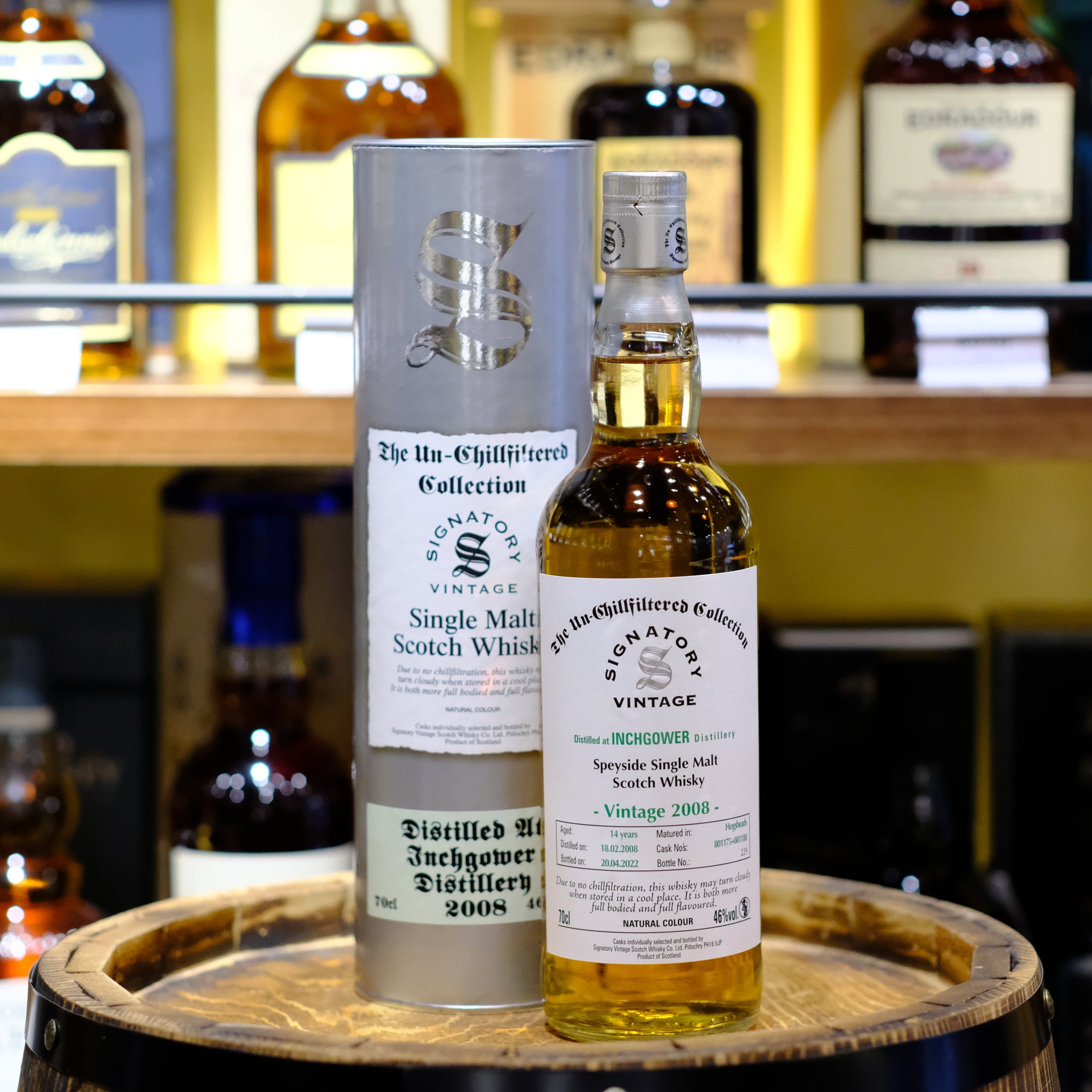 Inchgower 14 Year Old 2008 by Signatory Vintage Single Malt Scotch Whisky