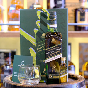 Johnnie Walker Green Label 15 Year Old Blended Scotch Whisky (Gift Set)