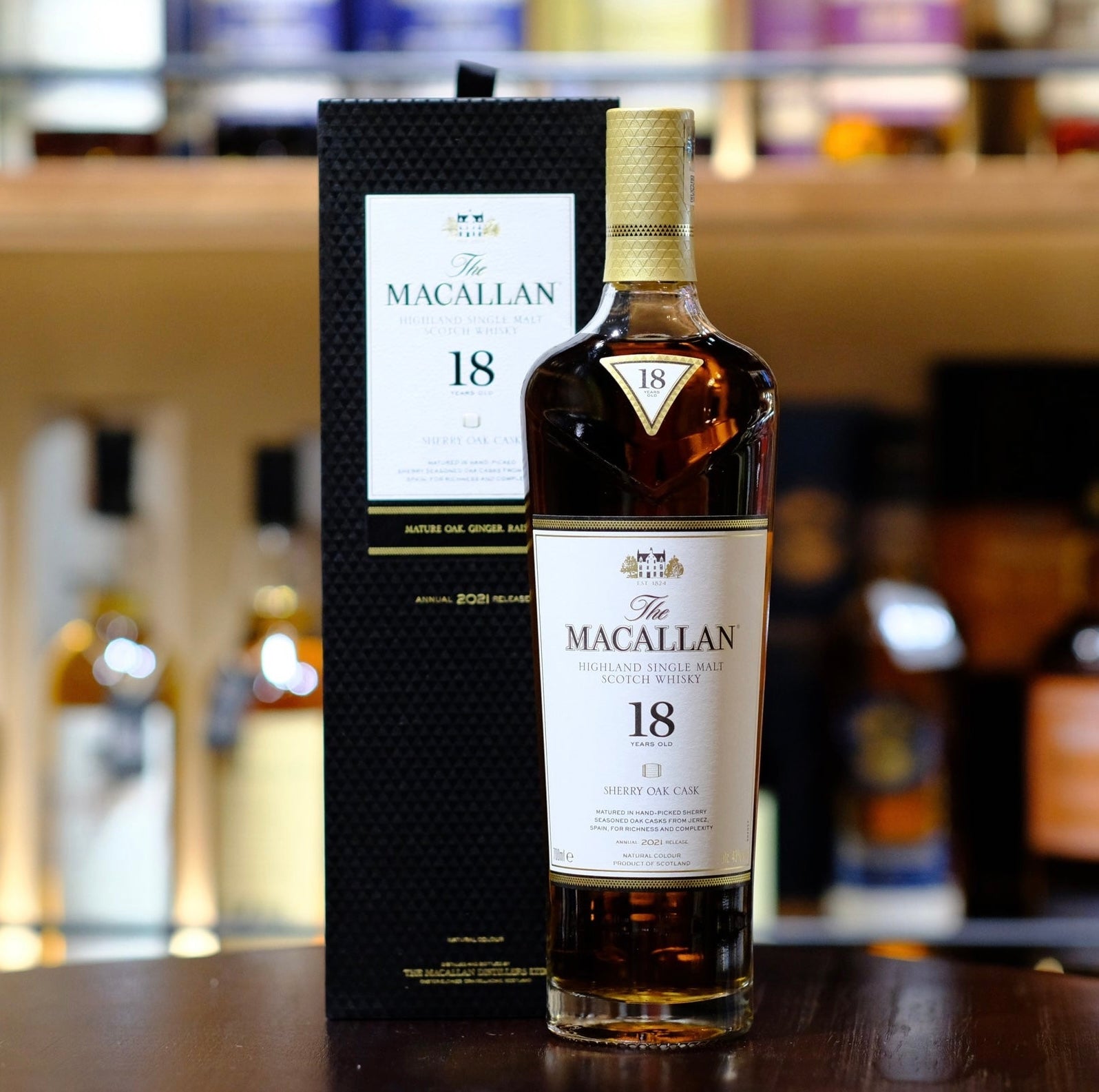 The Macallan 18 Year Old Sherry Oak Cask Single Malt Scotch Whisky (2021 Release)